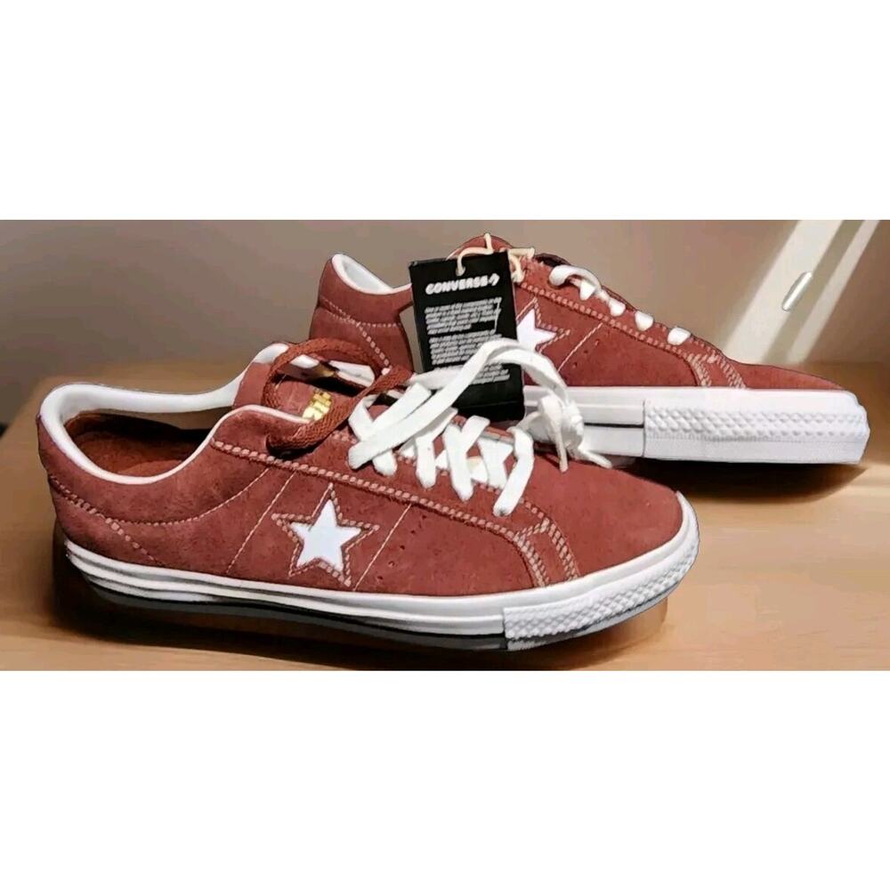 Converse One Star Pro Ox Low Top Suede PUEBLO BROWN A07893C Men's Sz 10